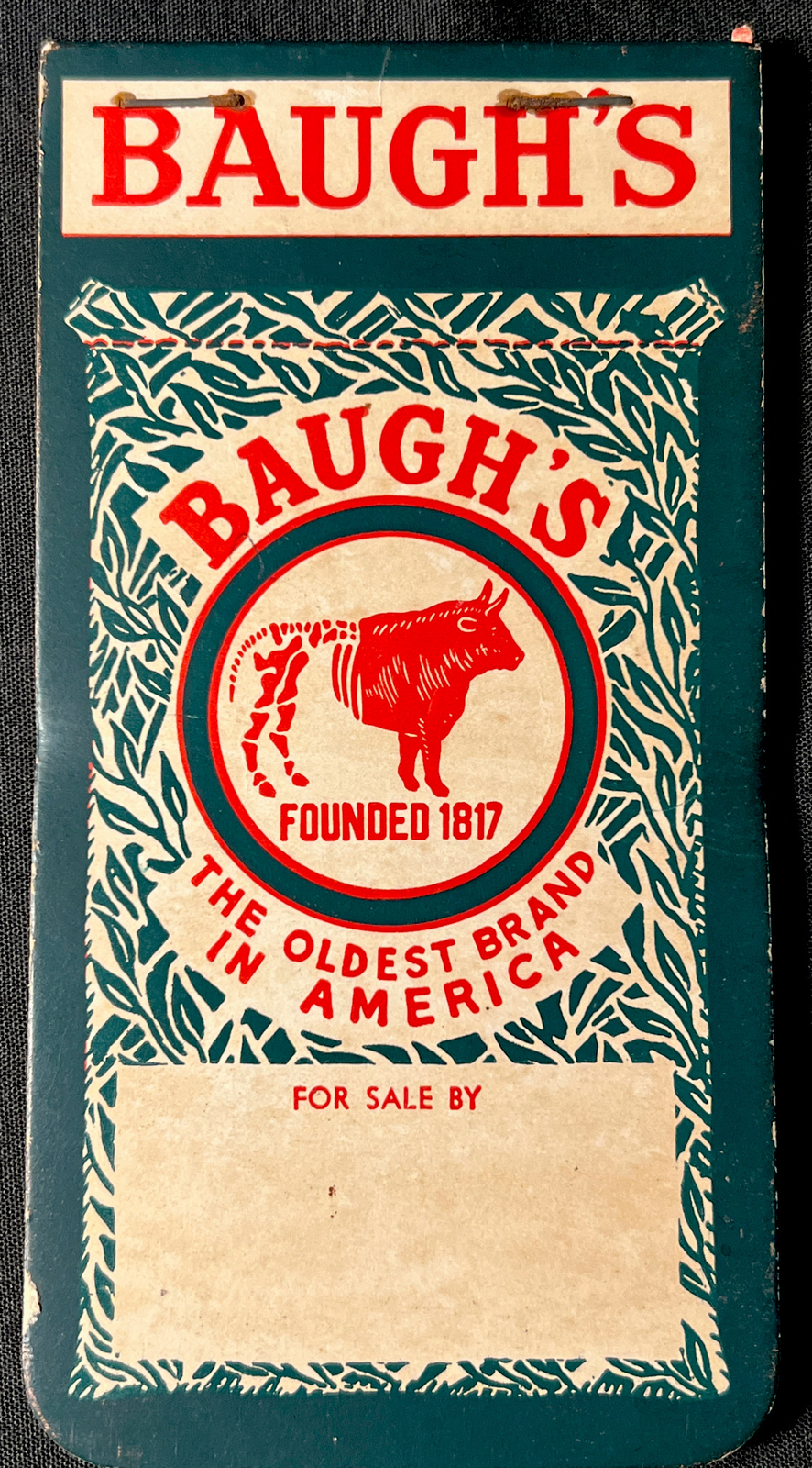 Vintage BAUGH’S & Sons Co. PLANT Food & SOIL Builder UNUSED Pocket Notebook Farm