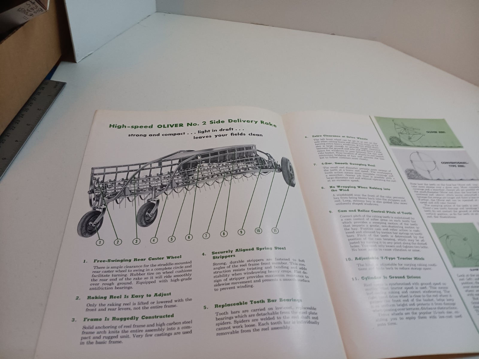Oliver Model 2 Side Delivery Rake Tractor Dealers Sales Brochure 1965