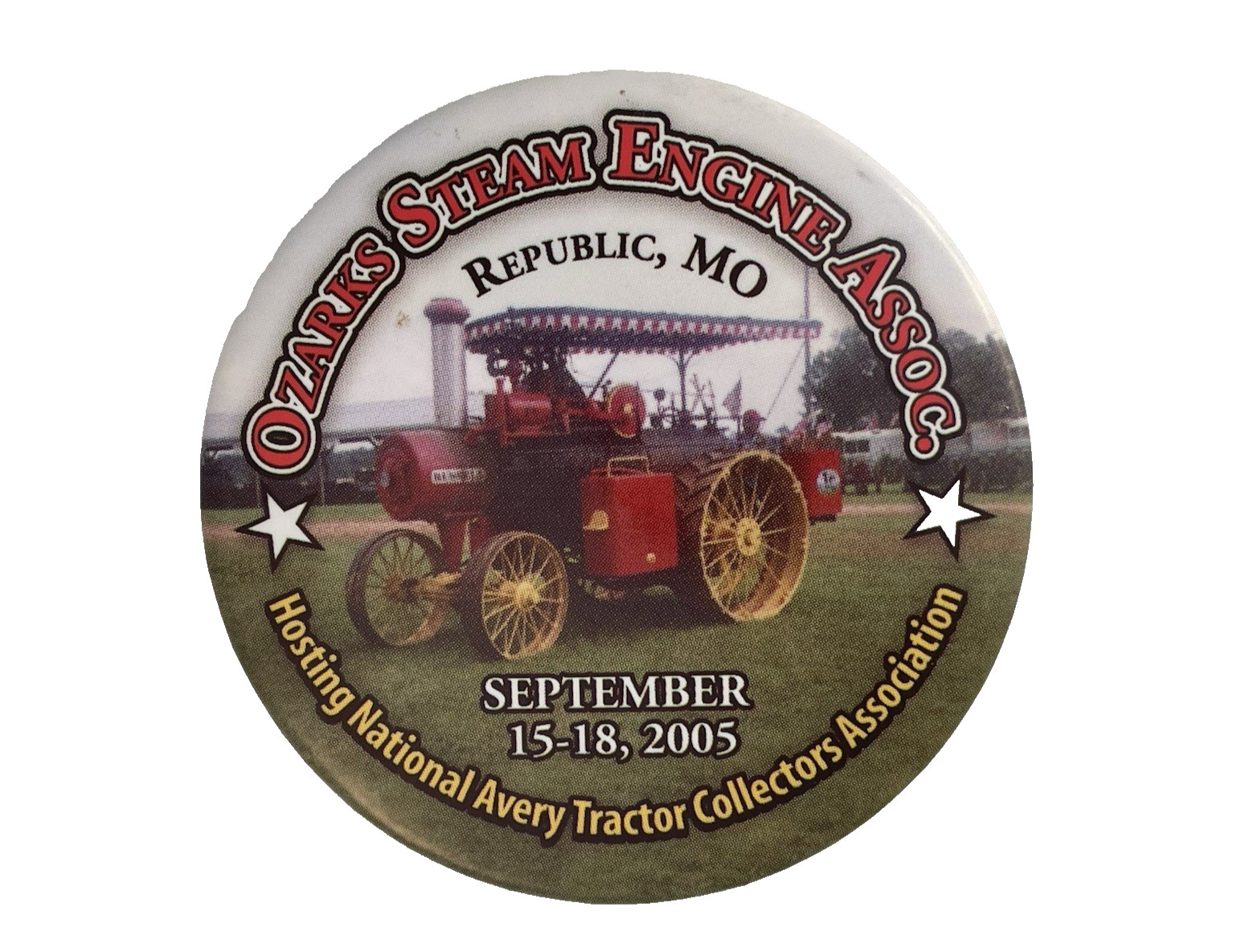 Button: Ozarks Steam Engine Assn Natl Avery Tractor Collectors Assn Show 2005