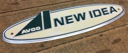 Avco New Idea Sign, Vintage Aluminum Advertising Sign, Farm Implement Sign a