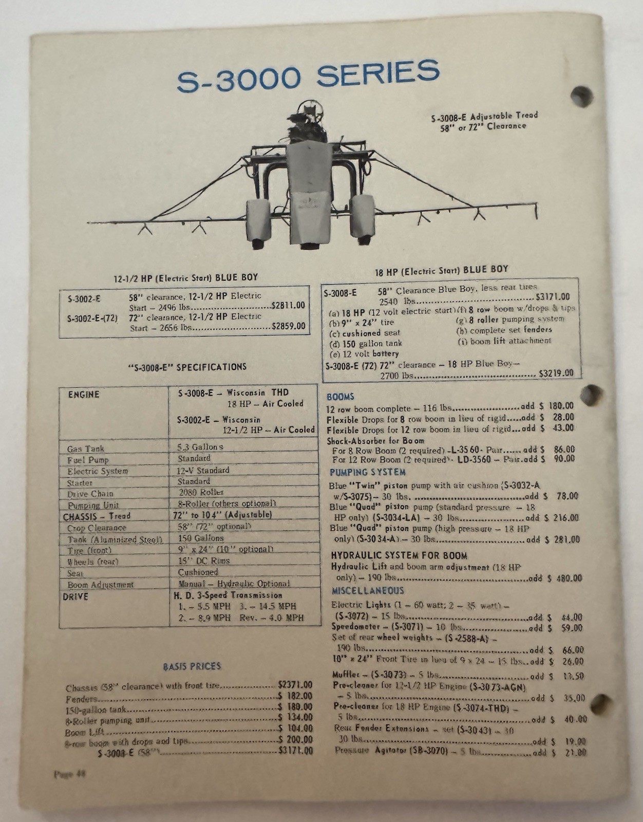 Vintage 1971 BLUE John Blue Company Machine Catalog 1970 1971 Prices Farming
