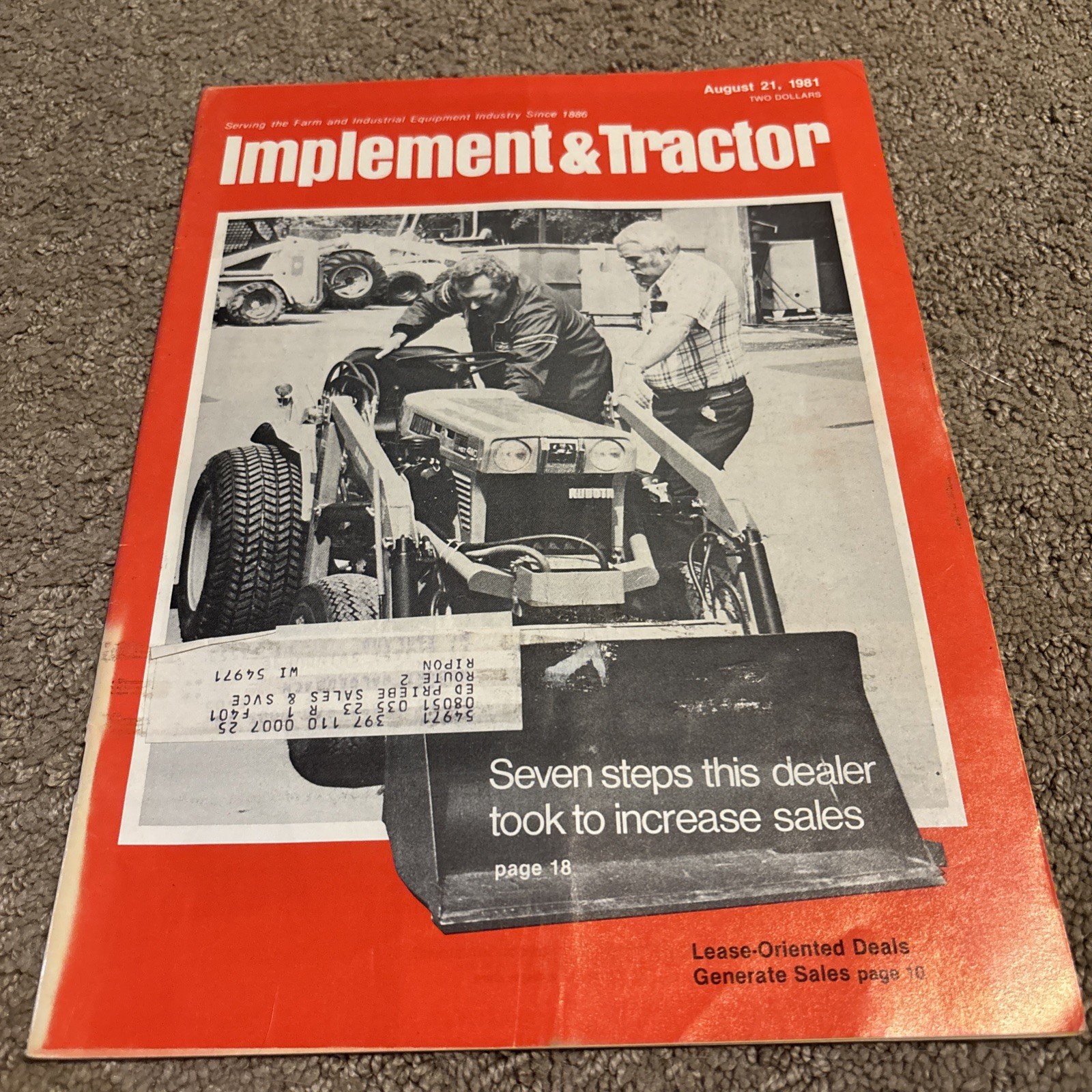 Implement & Tractor Magazine August 21, 1981 Farming Agriculture Vintage Ads J