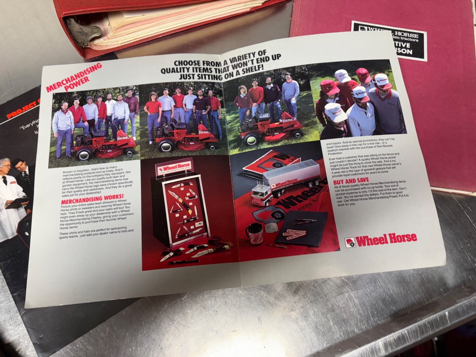 VIntage Wheel Horse Dealer Sales Guide Manual Attachment Guides & Brochures