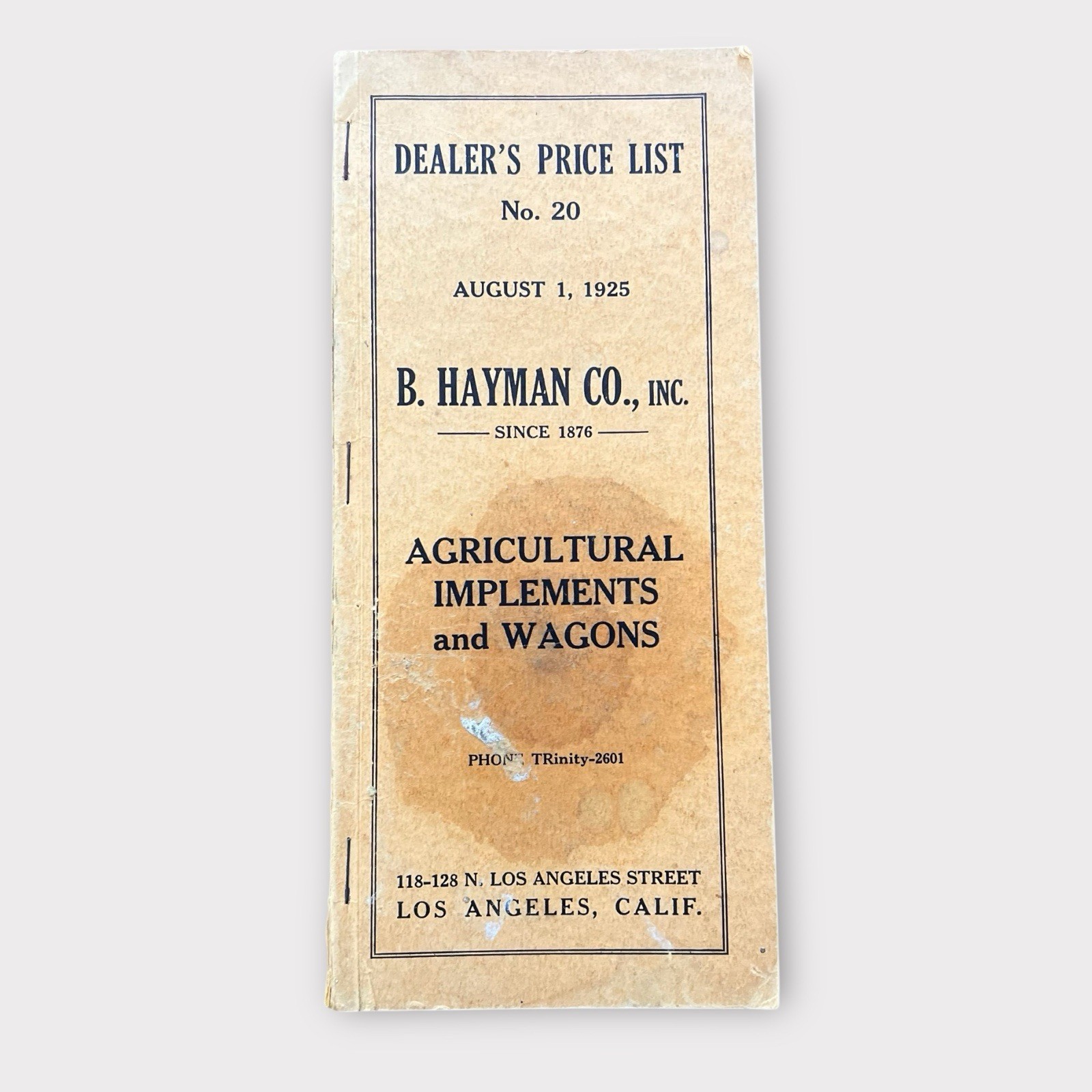 1925 B Hayman Catalog Los Angeles Farming Equipment Vintage Agriculture Rare