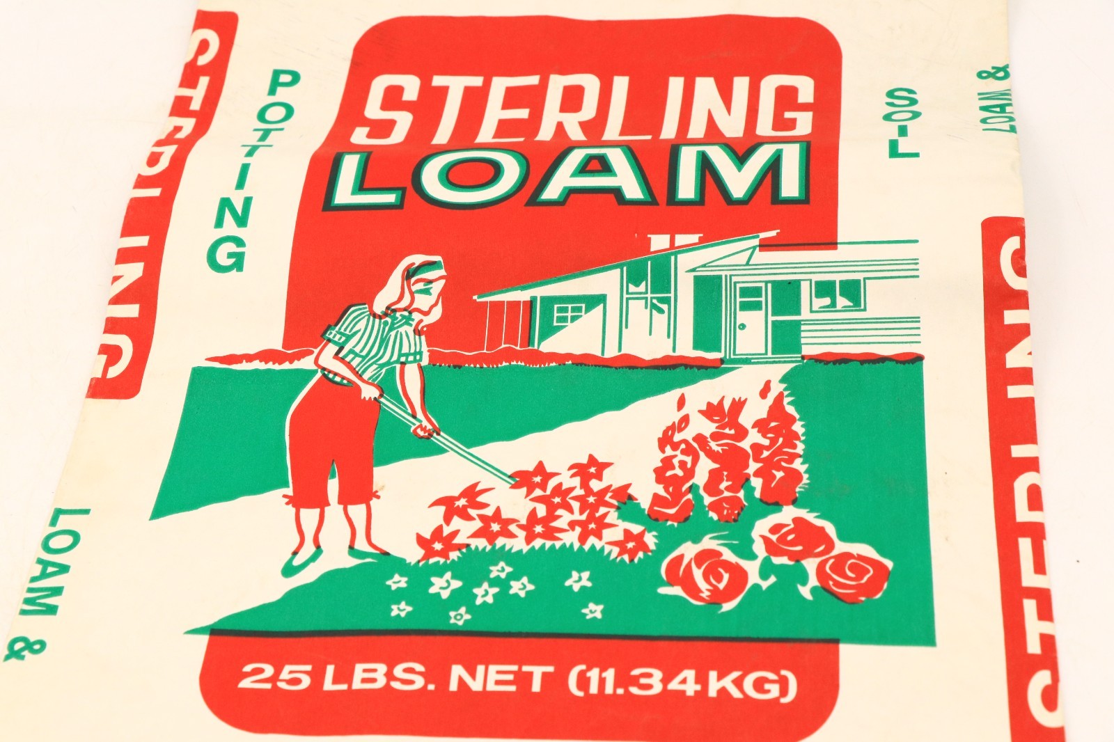Vintage Sterling Peat Co. Mass MA Loam Bag 25 lb Unused Advertising Lot Of 2