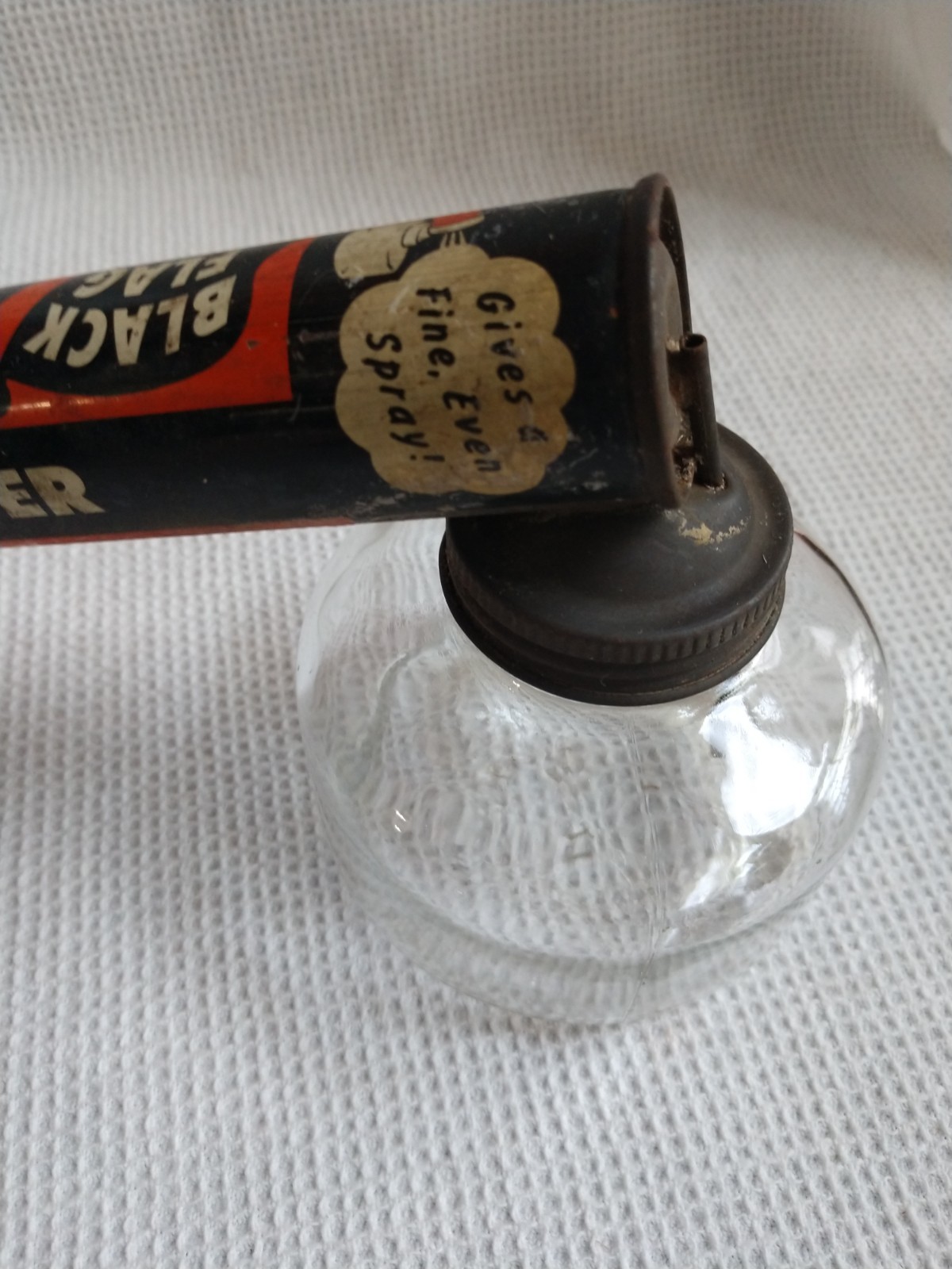 Vintage Black Flag All Purpose Bug Pump Sprayer Antique wood handle.