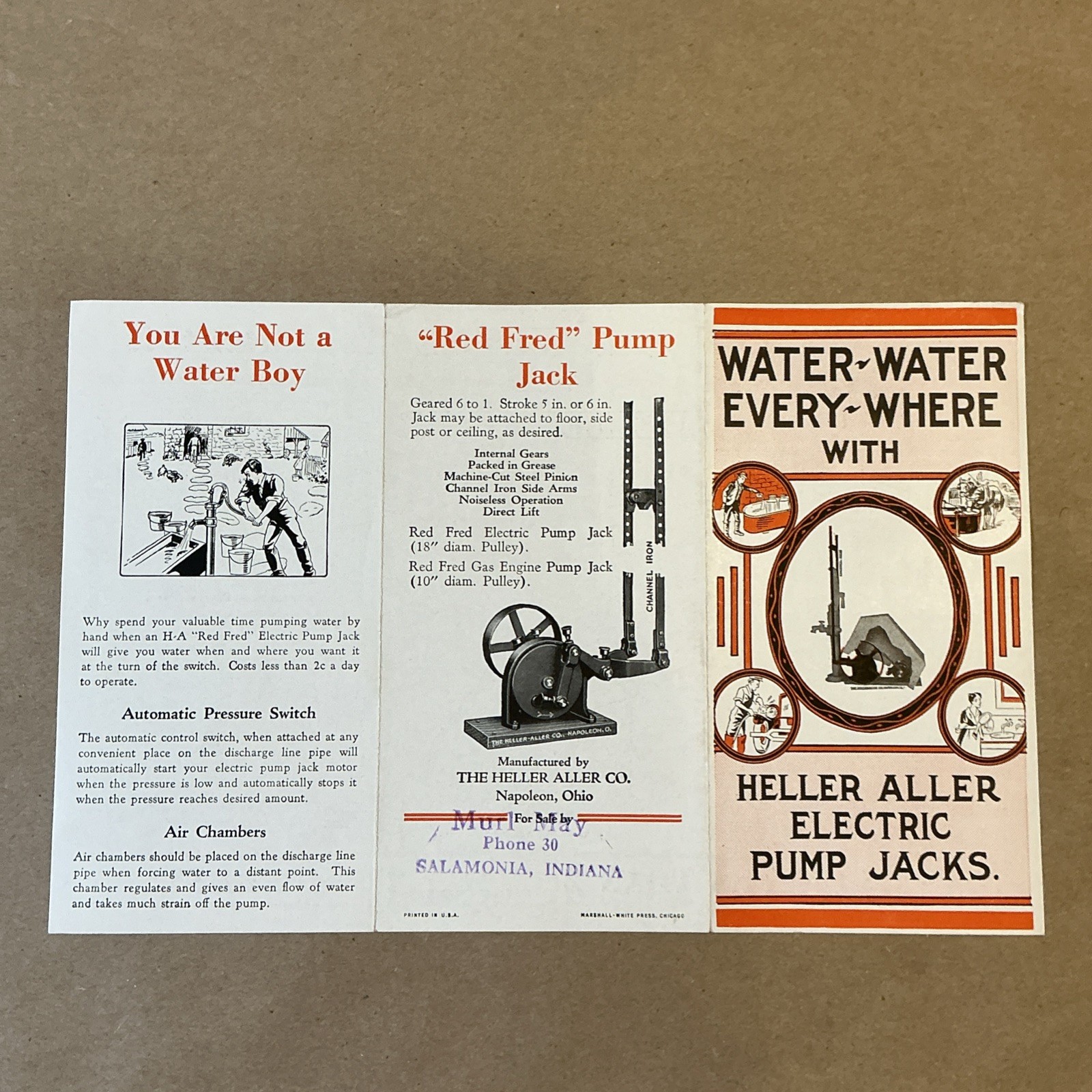 Group Of Heller Aller Co. Brochures 1950s And Before Napoleon Ohio INV-P0126