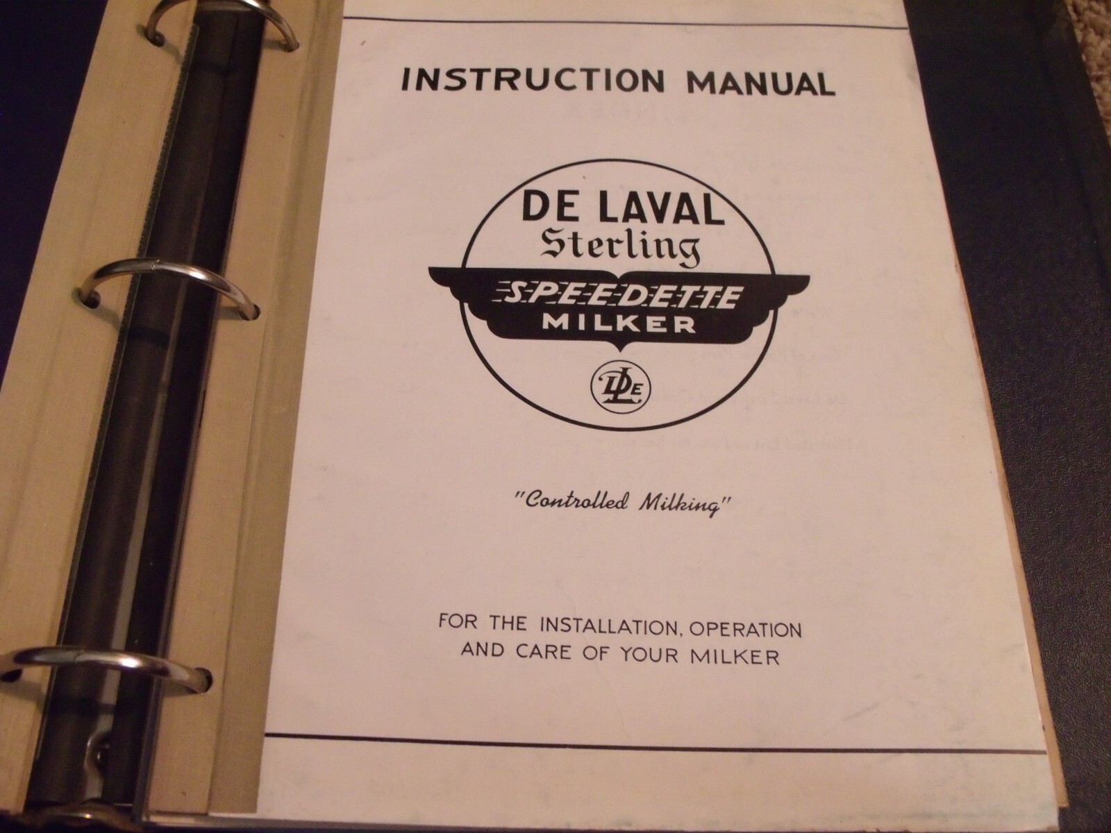 DELAVAL DEALER BINDER ADVERTISEMENT & SEVERAL MANUALS SEPARATORS MILKERS COOLERS