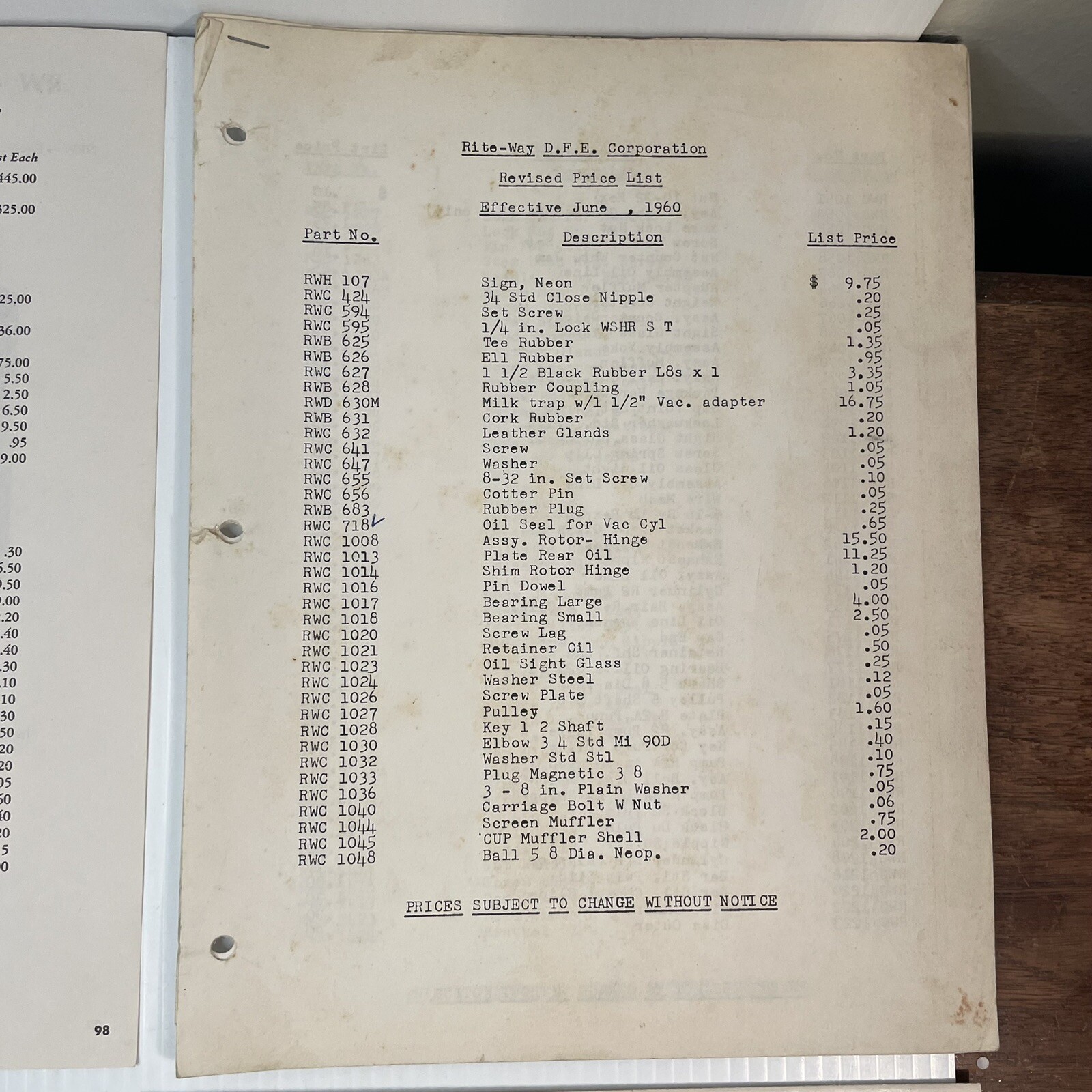 Rite-Way Dairy Farm Equipment Salesman Ads Memos Pamphlets 1950s lot 27 pieces
