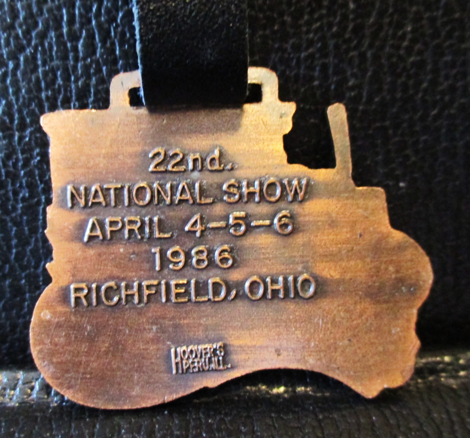 Kelly Springfield Steam Roller Tractor Watch Fob 22nd National Show 1986 Hoovers