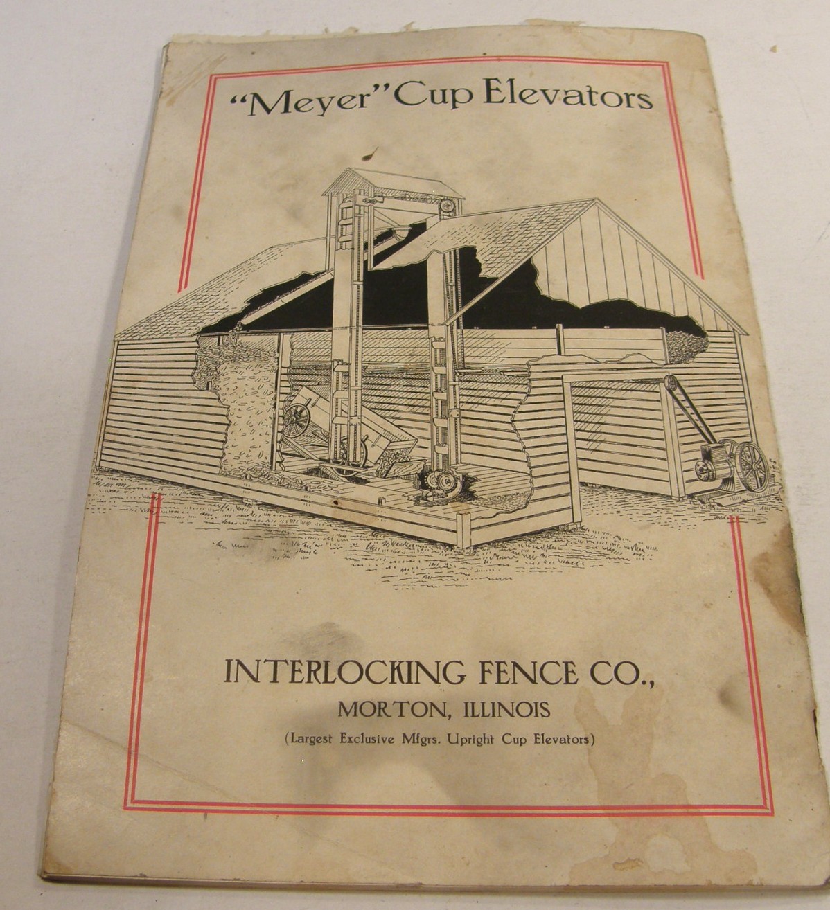 ANTIQUE c1915 ILLUSTRATED CATALOG MEYER FARM CUP ELEVATORS MORTON ILLINOIS