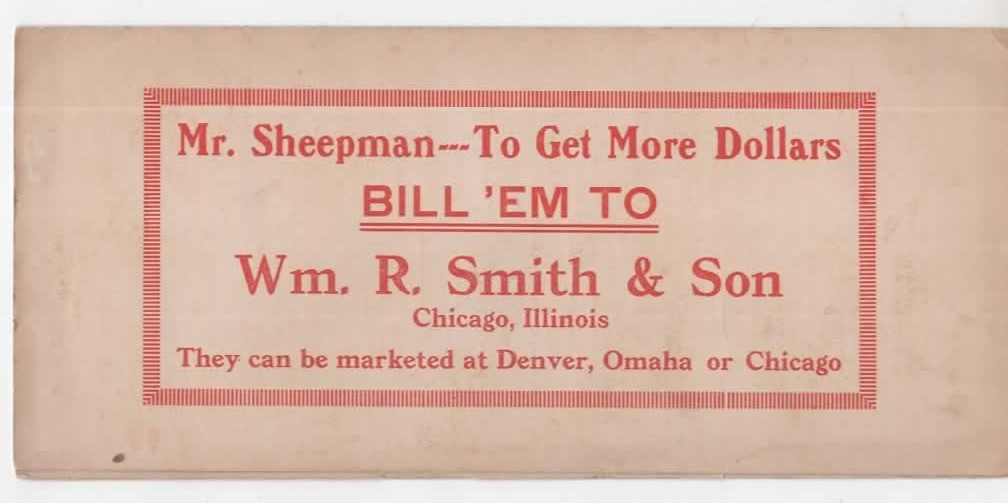 Omaha Nebraska Sheep Reports Mailer 1925 Mr. Sheepman Sheep Commission Merchant