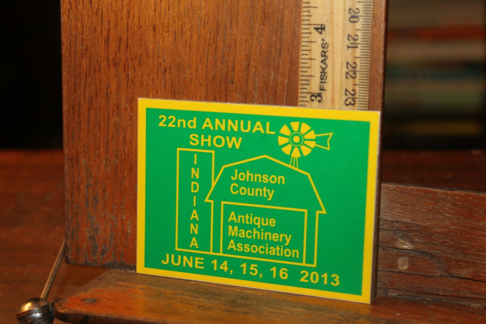 Metal Plate 2013 Johnson County Indiana Antique Machinery Association