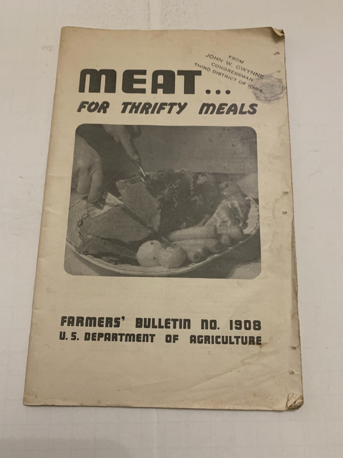1942 Meat For Thrifty Meals Farmers Bulletin US Department Of Agriculture