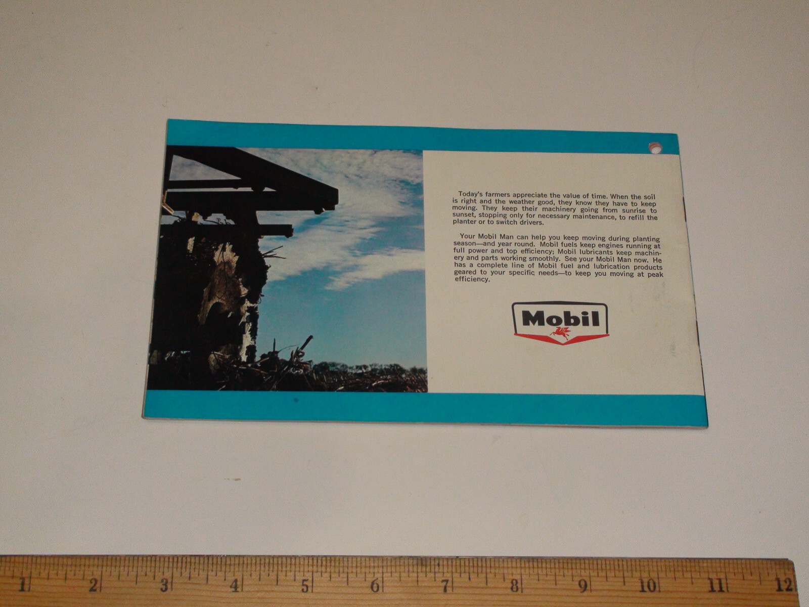 VTG 1966 Mobil Farm Report & Almanac Calendar, Lunar, Weather & Handy Hints 54pg