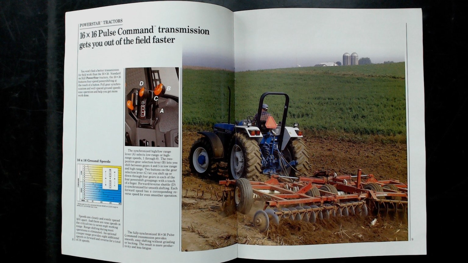 Ford New Holland PowerStar Tractor Brochure 1992 Agriculture Farming