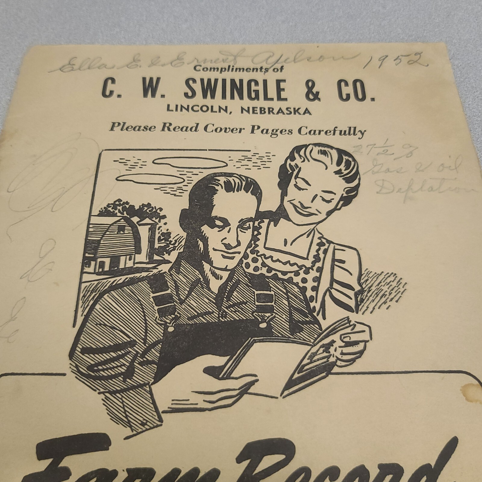 Vtg 1940s Lincoln Nebraska RENDERING CO FARM RECORD BOOKS Advertising Lot 3