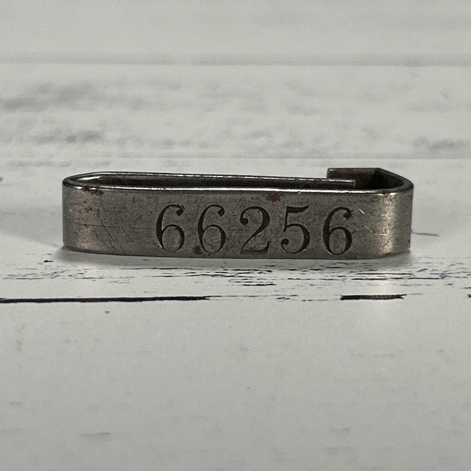 Antique Livestock Ear Tag Michigan USA December 25 1923 Patent Steel Metal