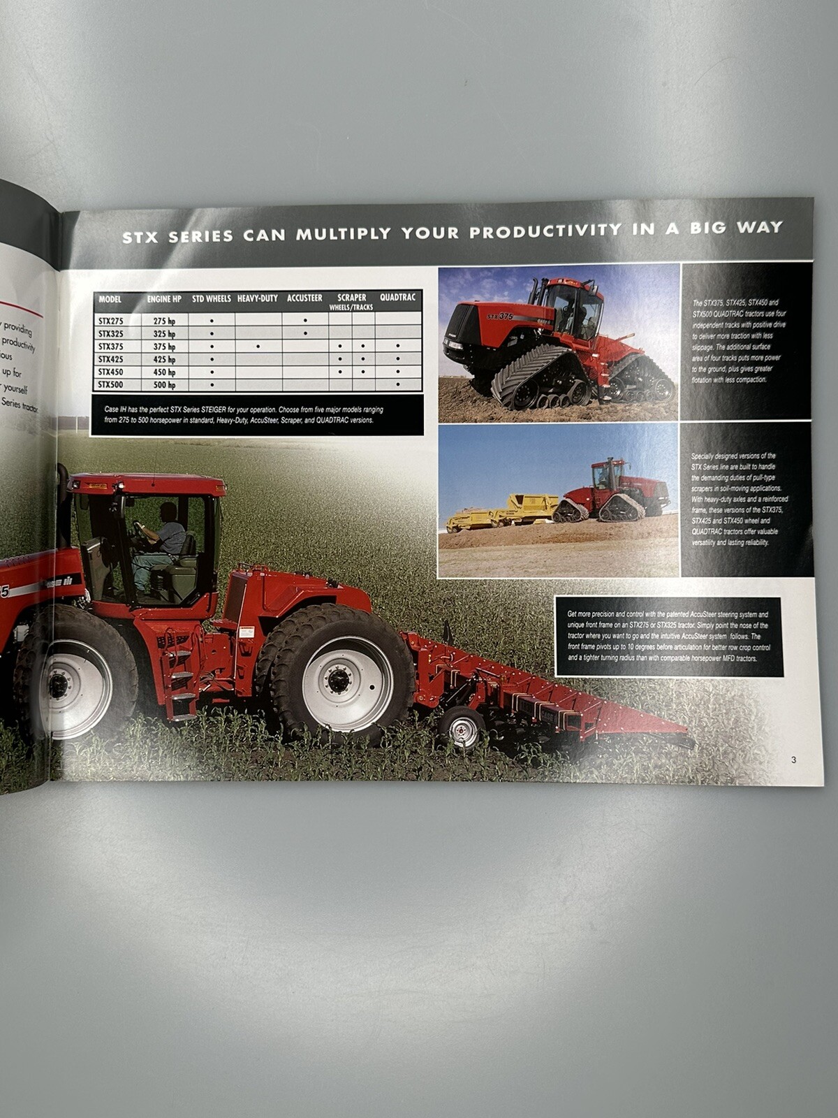 CASE IH STX SERIES STEIGER TRACTORS 275-500 HP 2003-2005 Sales Brochure