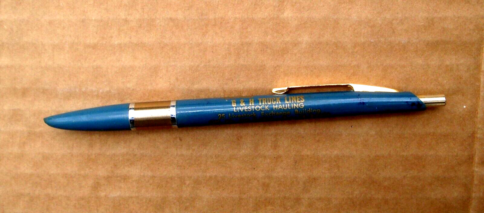 G&H Truck Lines Livestock Hauling Wichita KS Vtg Click Pen Promo Advertising