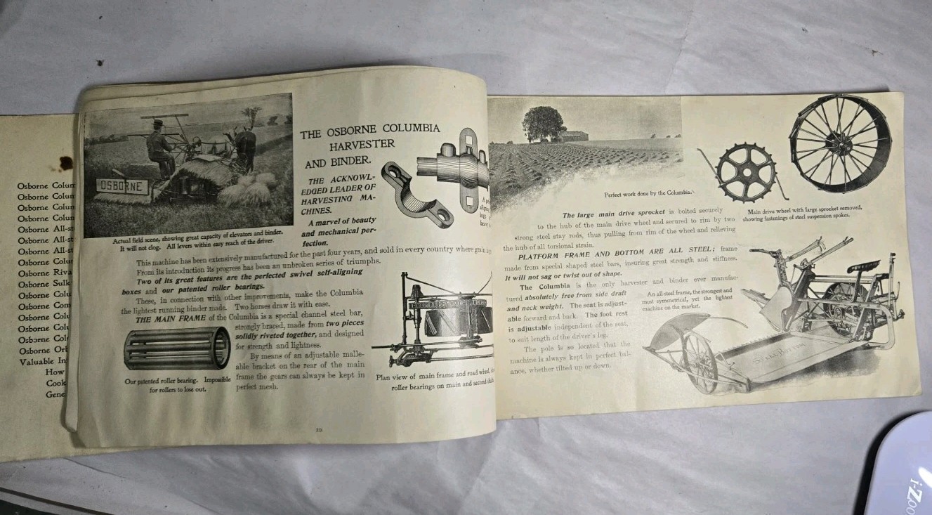 Rare 1890s D.M. OSBORNE & CO Handy Book For House & Farm Implements & Recipes