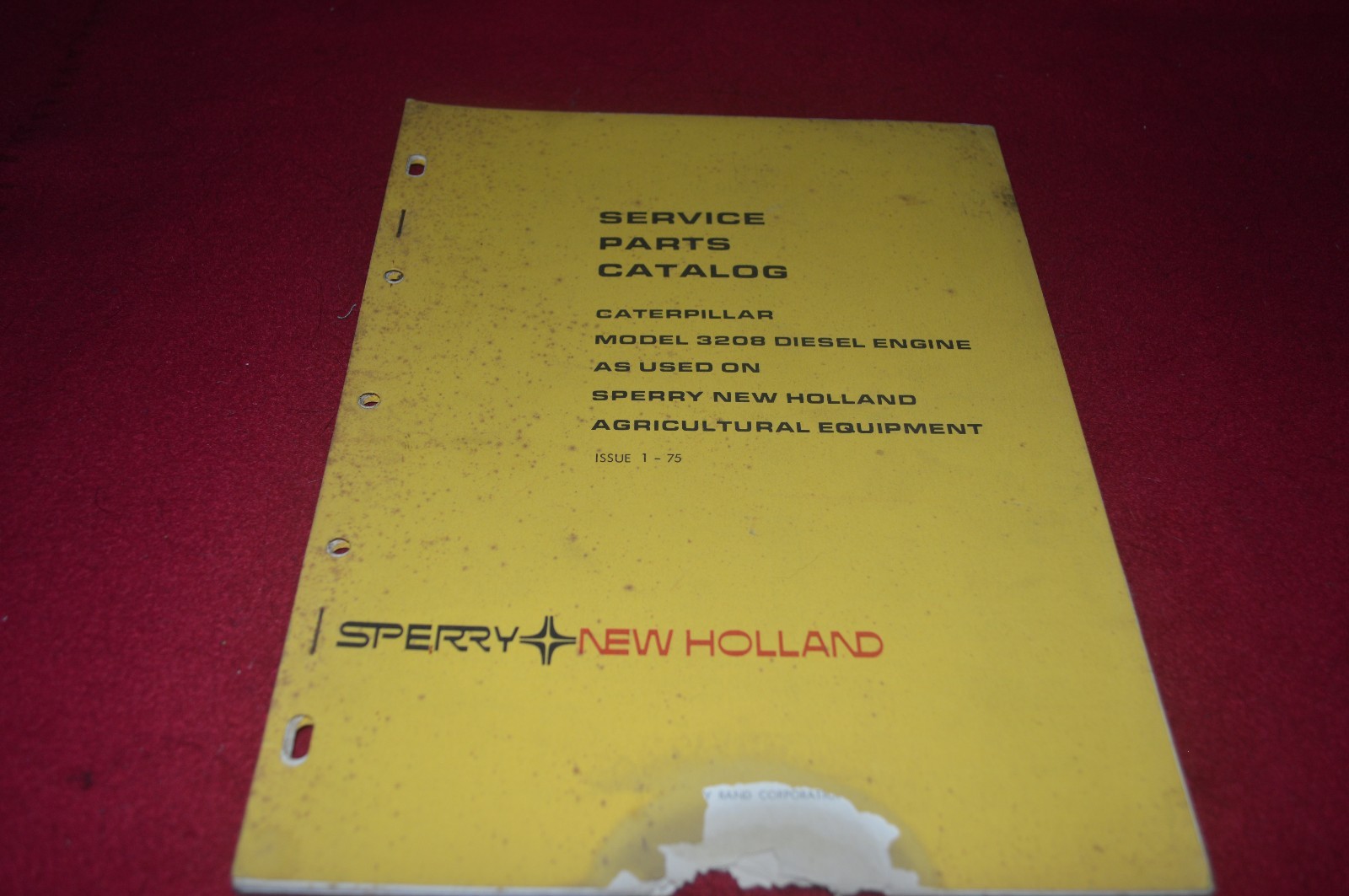 New Holland 3208 Caterpillar Diesel Engine Dealer&rsquo;s Parts Book DCPA6