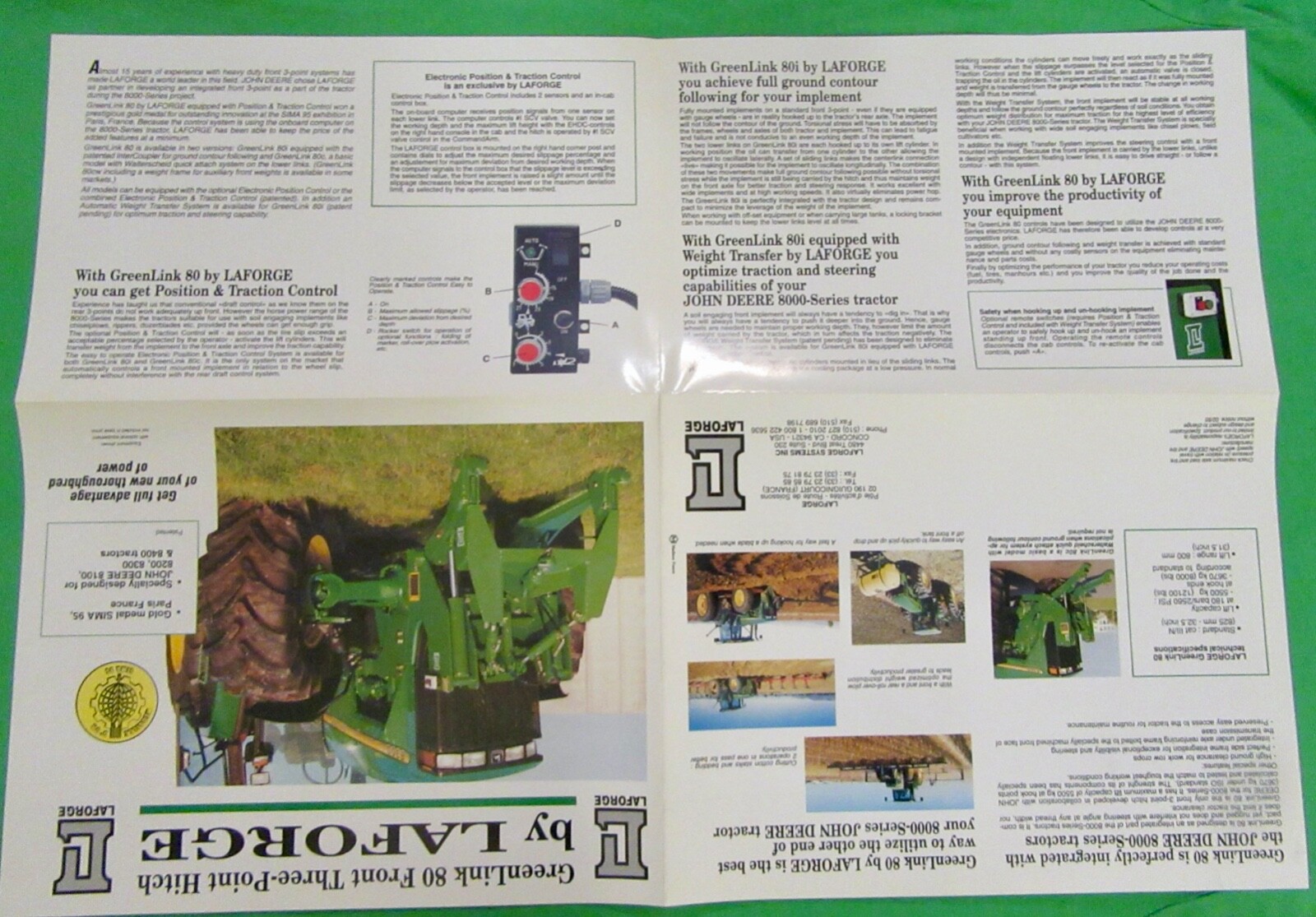 LaForge Front Three Point Hitch Sales Brochure With Prices (1995) 14 pieces