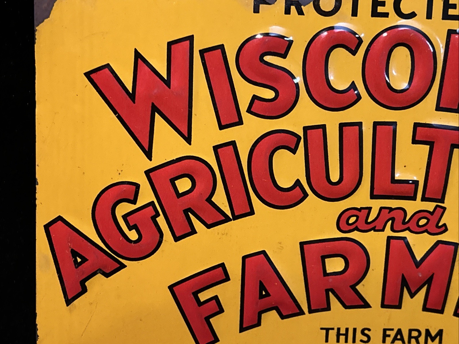 Vintage Original Protected By Wisconsin Agriculturalist Farmer Service Bureau