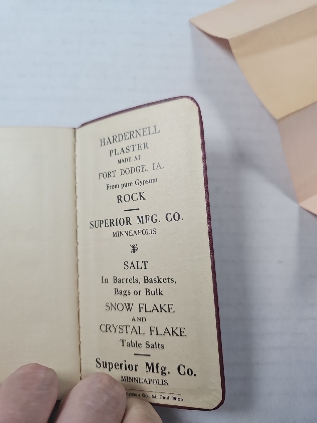 1911 Superior Mfg. Co. Minneapolis Lumber Exchange Vintage Check Included