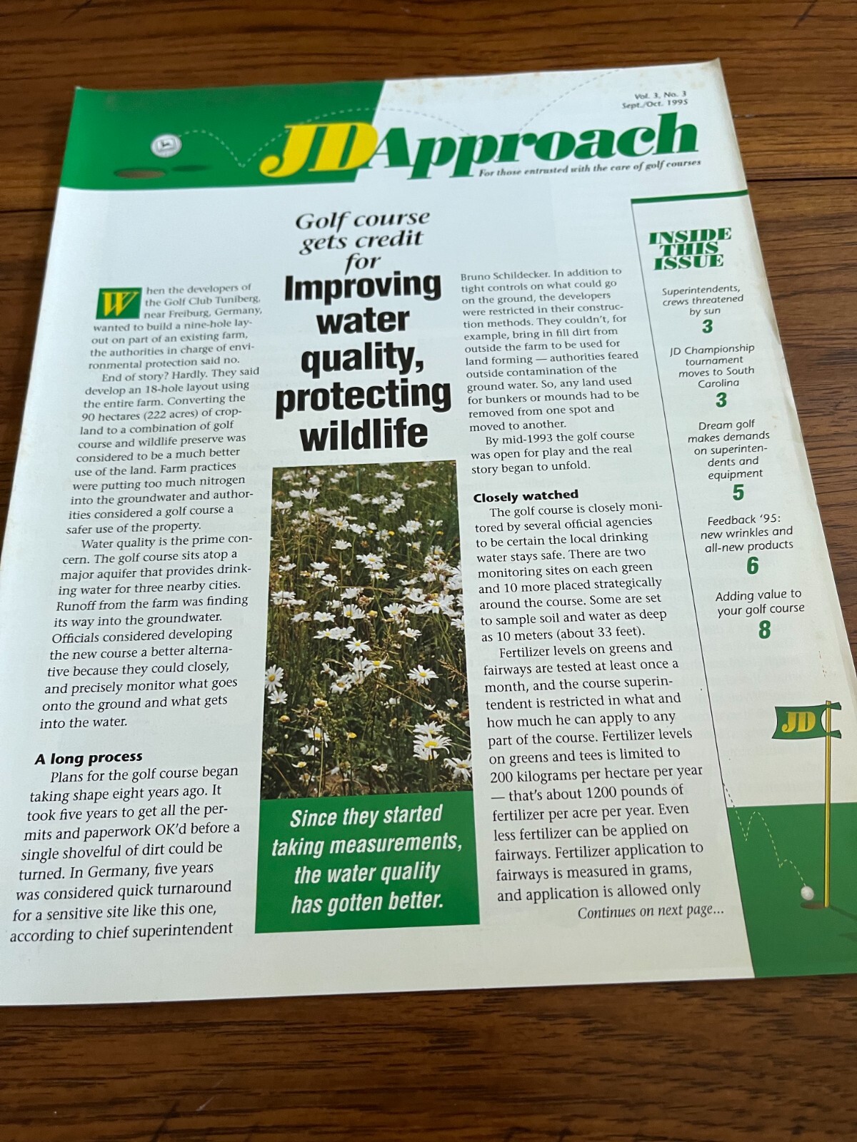 John Deere JD Approach For Sept October 1995 Brochure AMIL21 VR2