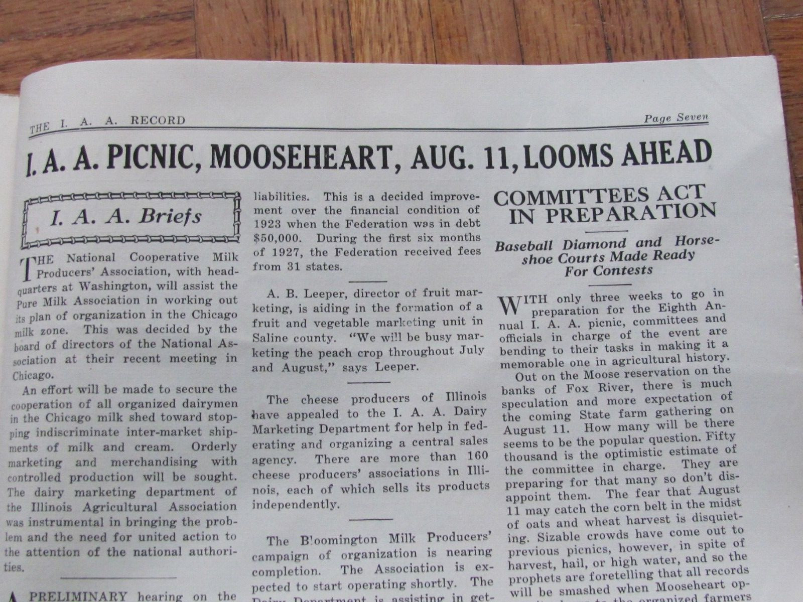 1927 ILLINOIS AGRICULTURE ASSOCIATION FARM BUREAU NEWSPAPER