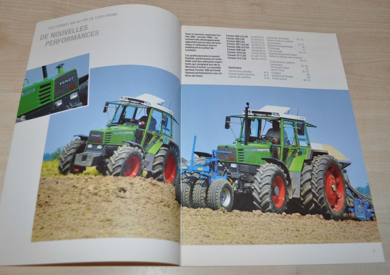 Fendt Farmer 300 Series Tractor Agricultural Brochure Prospekt FR