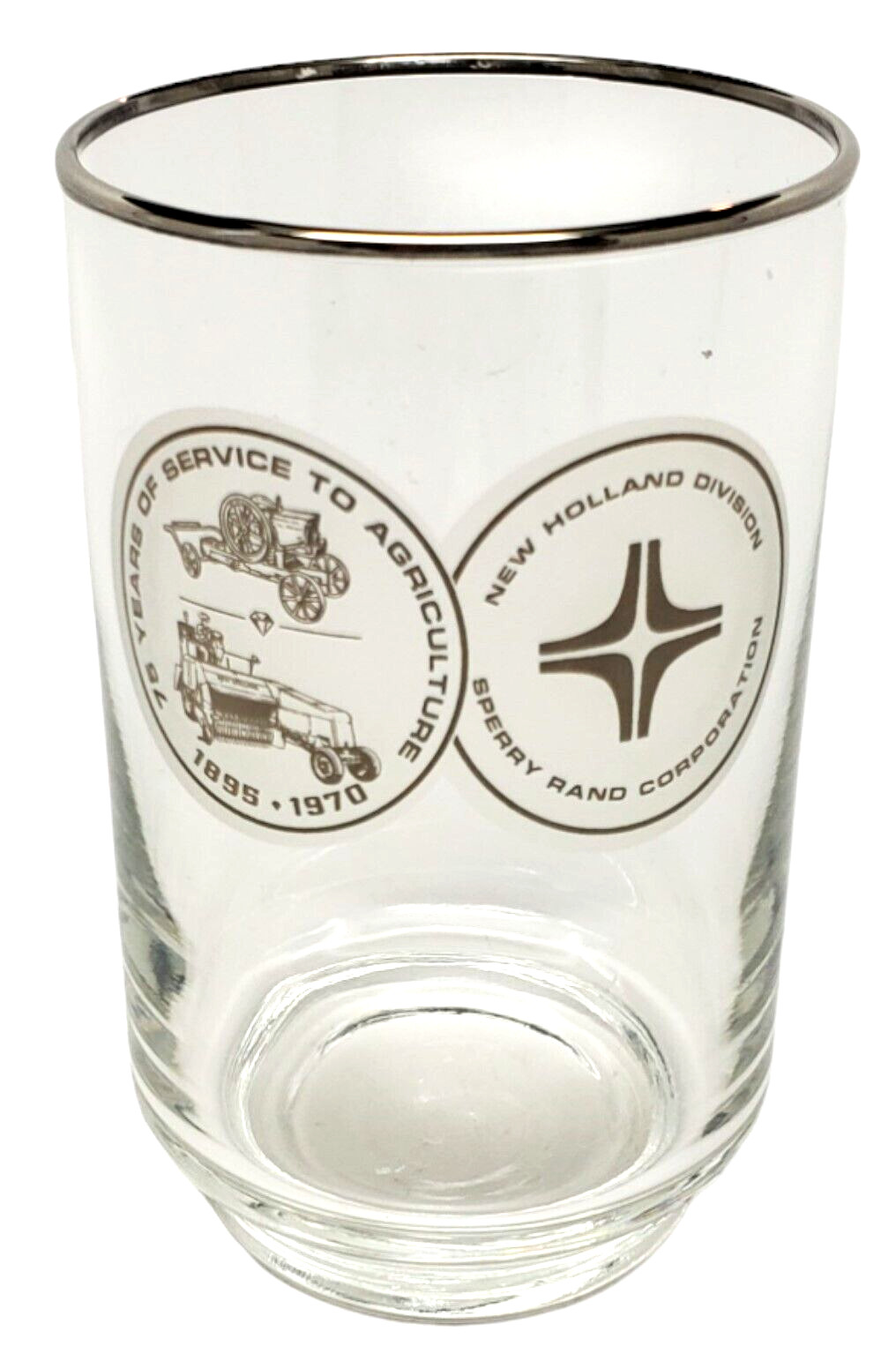 Sperry Rand New Holland 75 Years of Service to Agriculture Glass(es) 1895-1970