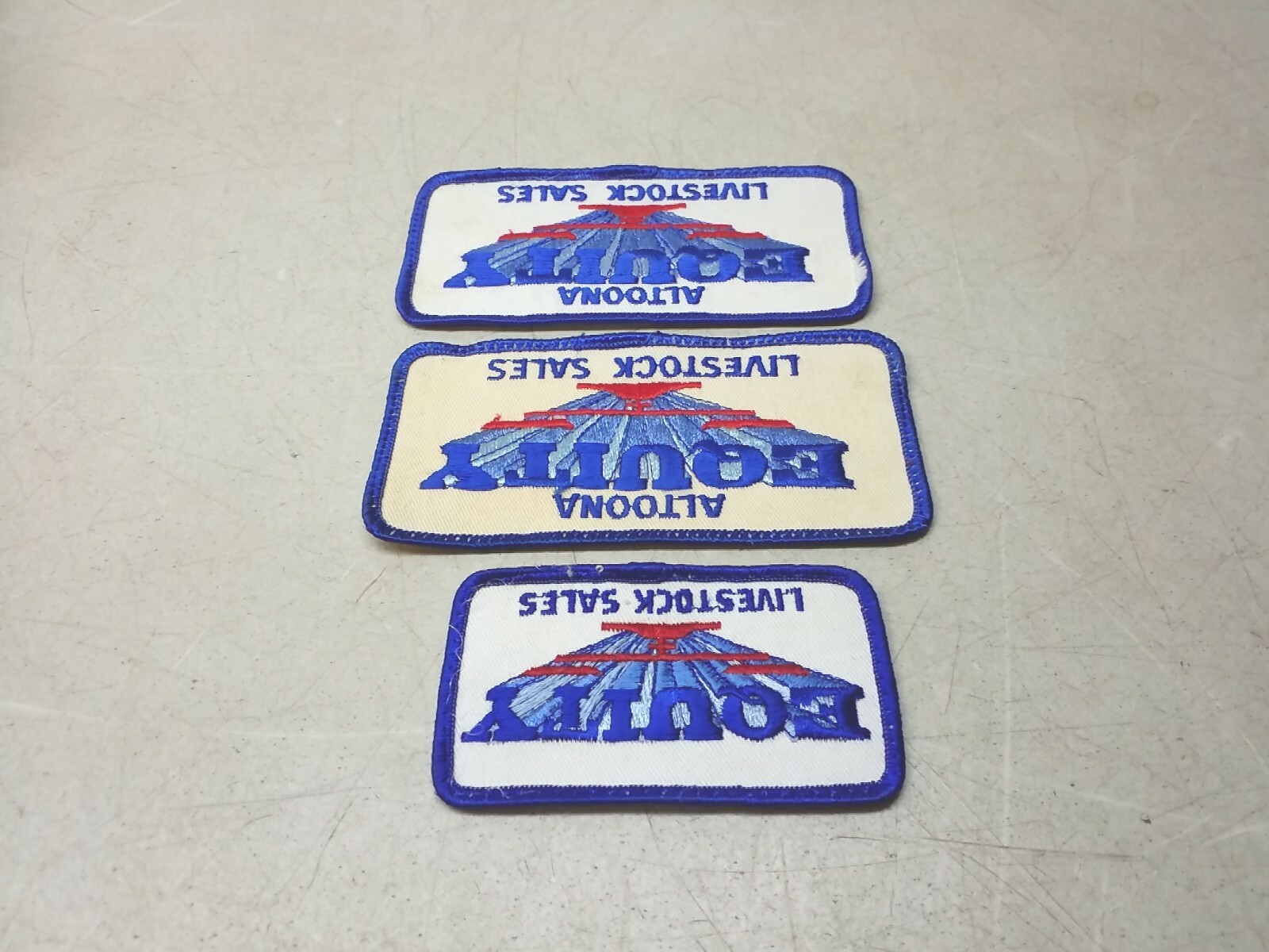 Altoona Equity Livestock Sales Patch Set Of 3 Vintage Wisconsin Cattle Markets