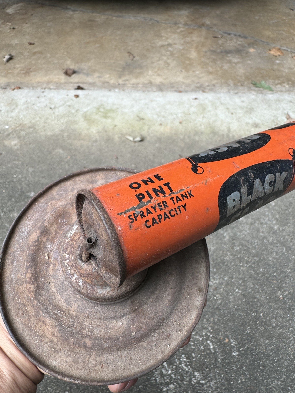 Black Flag Sprayer Boyle Midway Crawford NJ Vintage Metal Tin & Canister 1940s