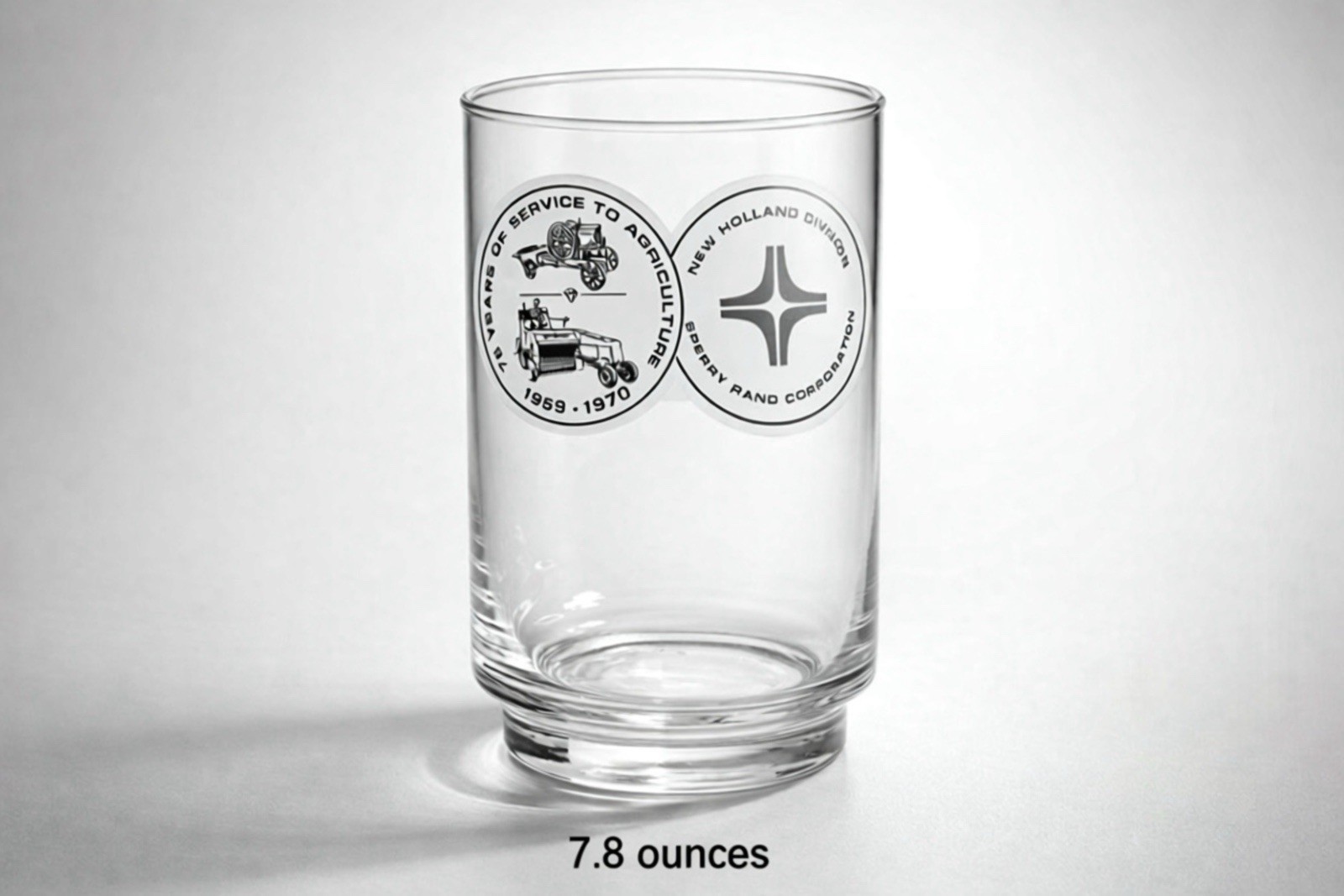 Commemorative New Holland Division Sperry Rand Glass Collectible