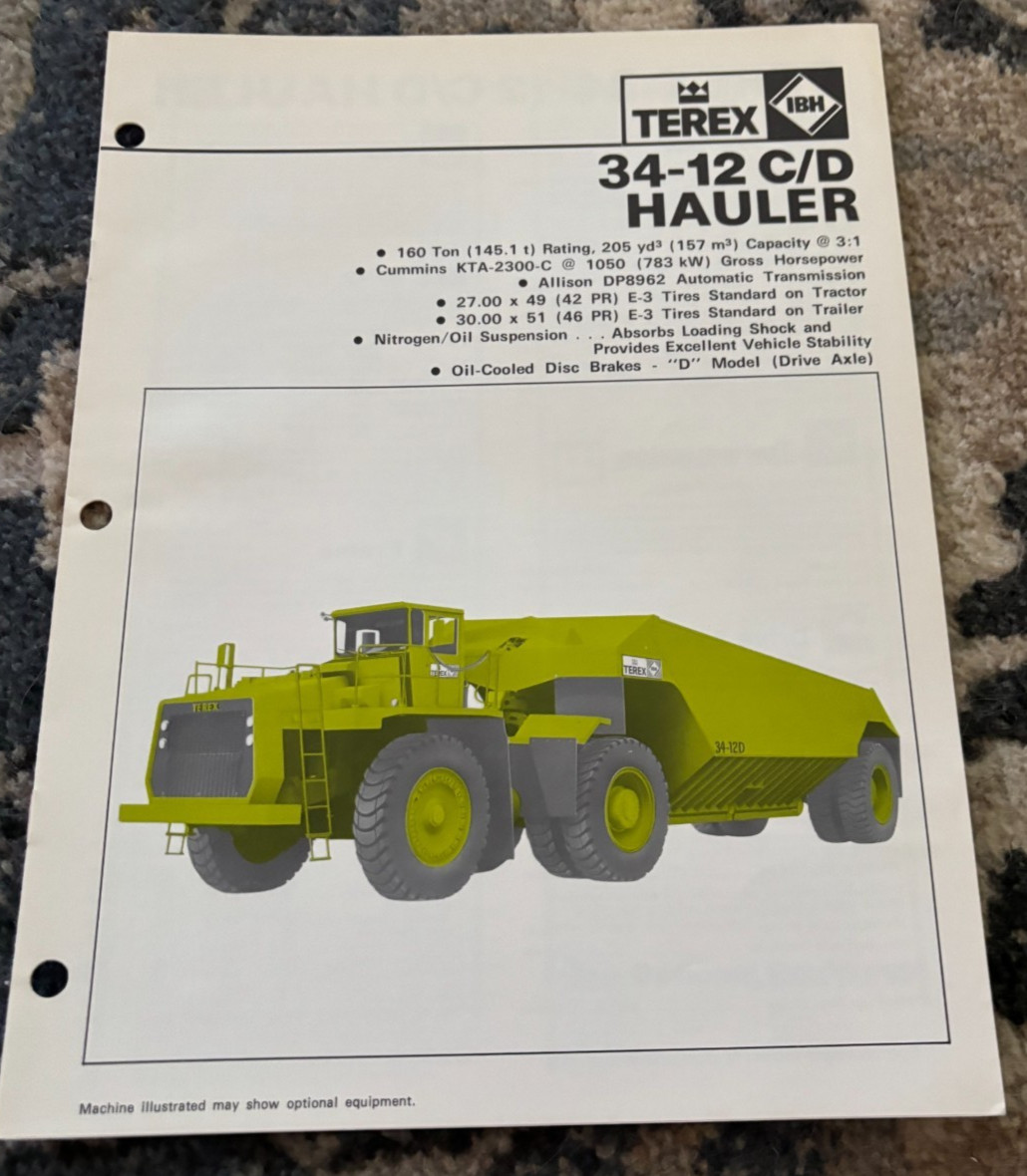 Terex 34-12 C/D Hauler Brochure DCPA25