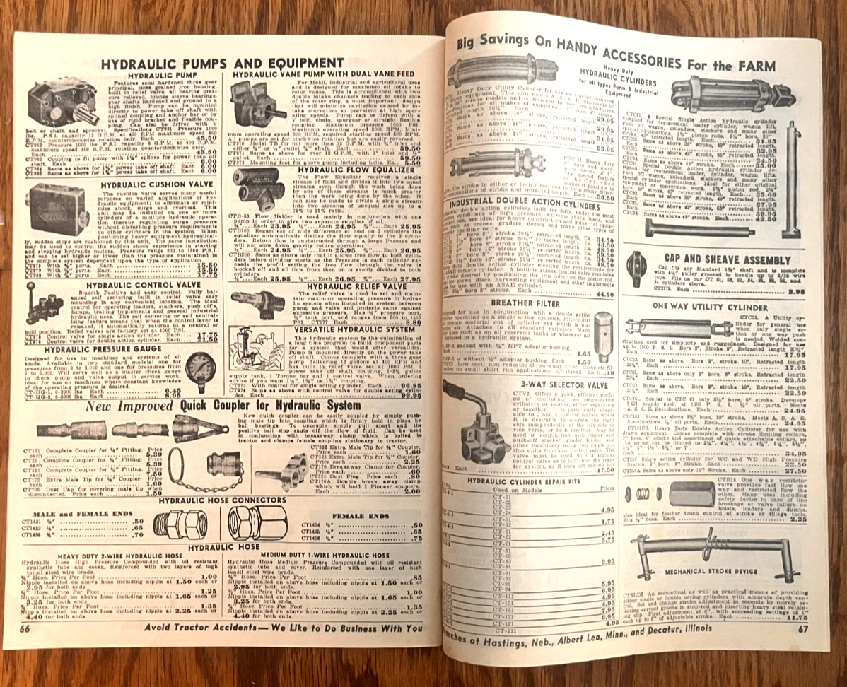Central Tractor 1959 72-page farm tractor catalog parts & accessories