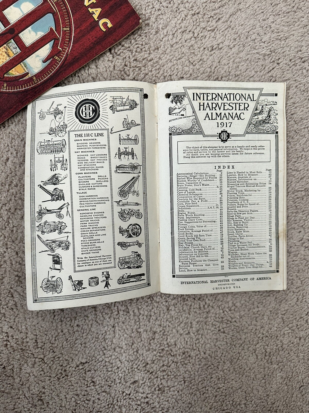 1917 International Harvester Co. Of America Inc. Farmers Almanac