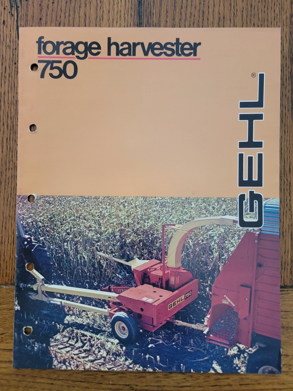Original Gehl Forage Harvester 750 Dealer Sales Brochure