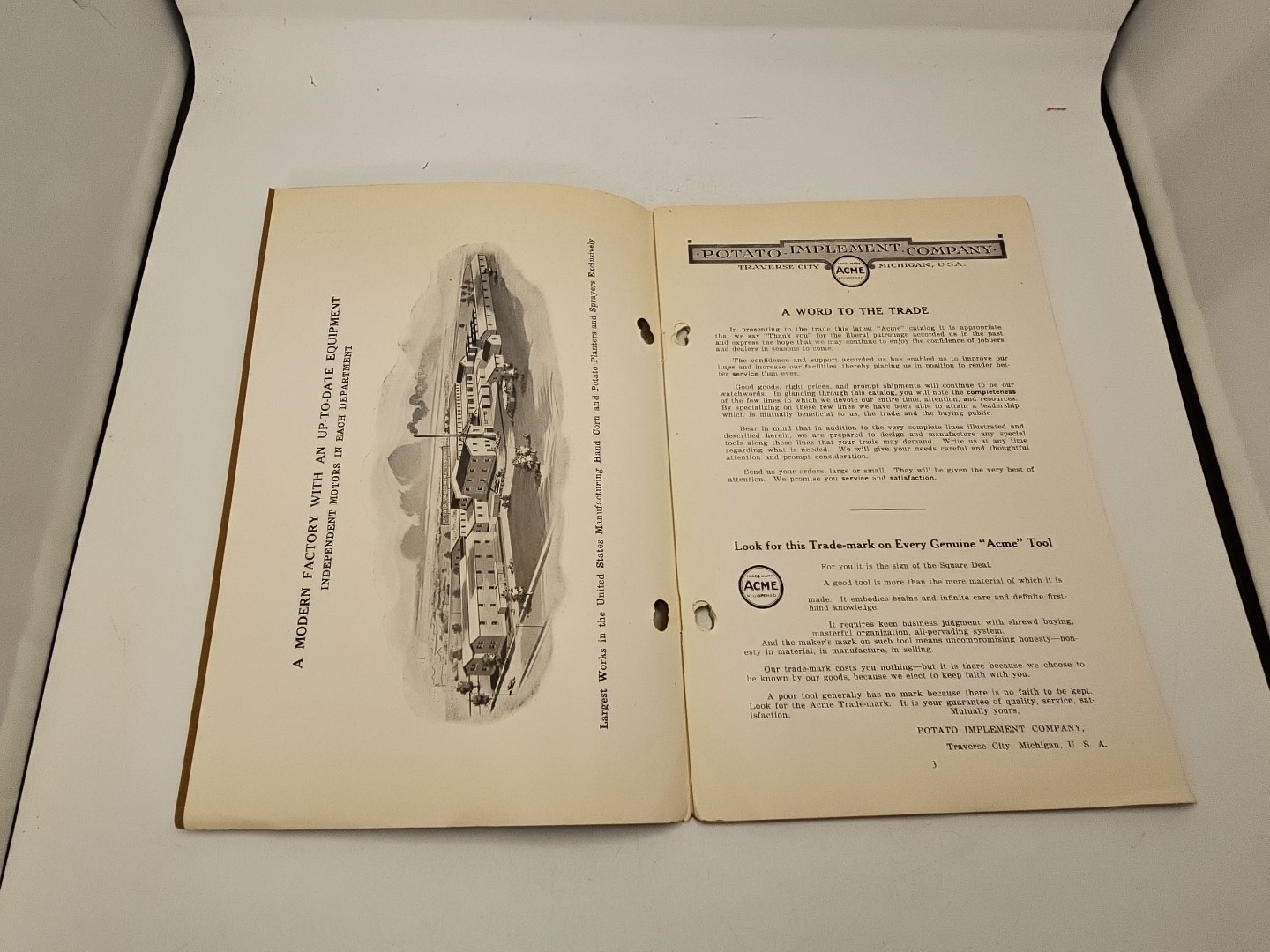 acme potato implement co catalog brochure traverse city MI no29