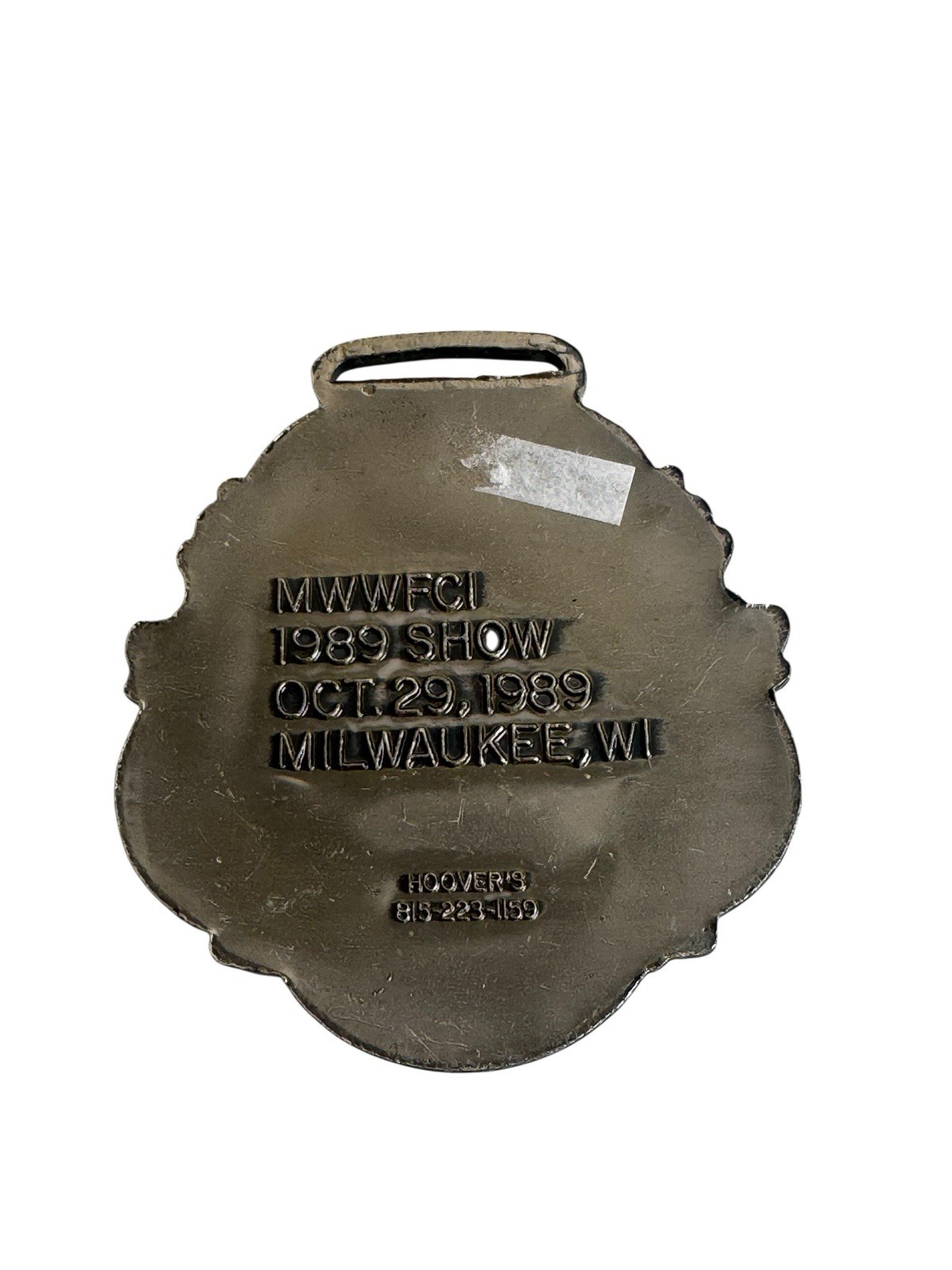 VTG Avery Bull Dog Line Teeth Talk Watch Fob Milwaukee Wisconsin HOOVER’S Show