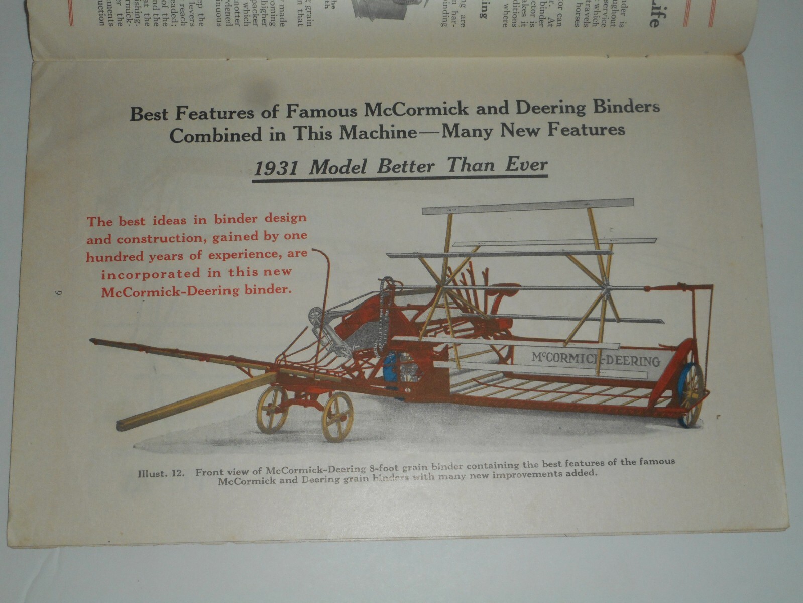 IH MCCORMIC DEERING REAPER CENTENNIAL 1831-1931 Grain Binders Sales Brochure