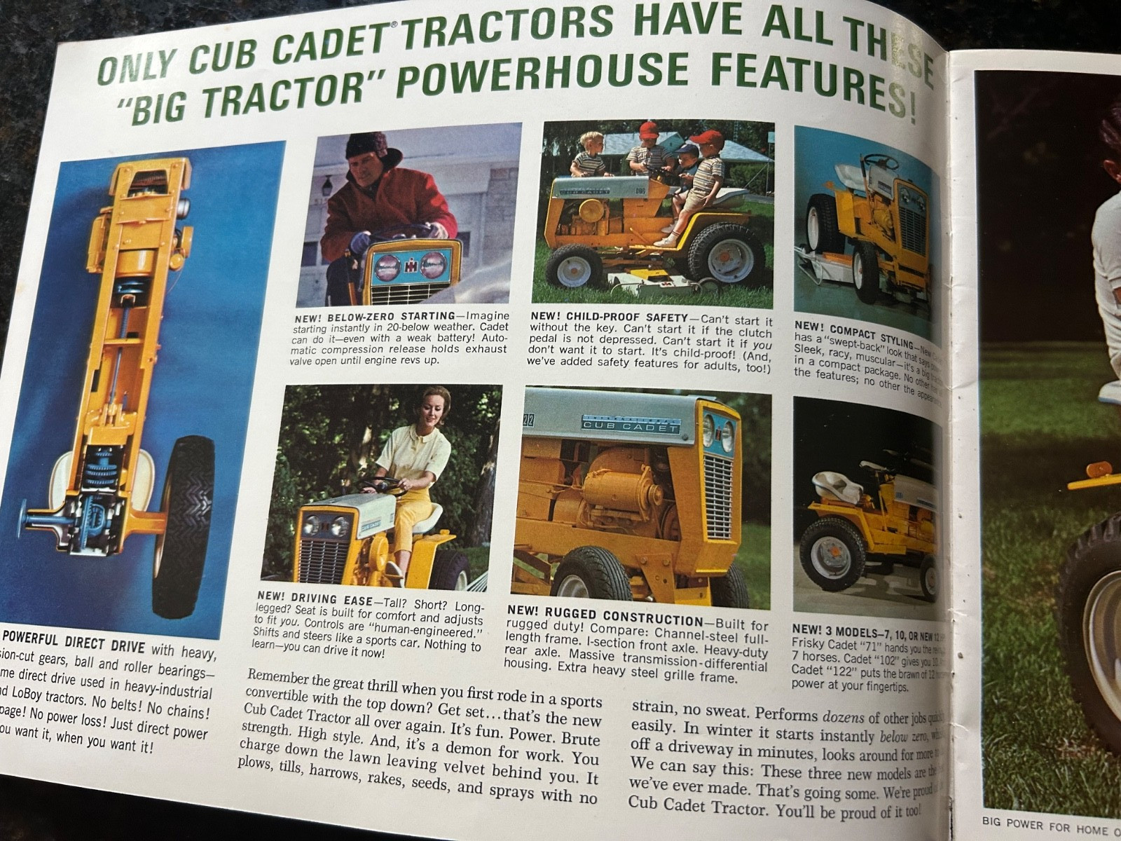 Vintage Cub Cadet Brochure Advertising Catalog & Attachment Guide International