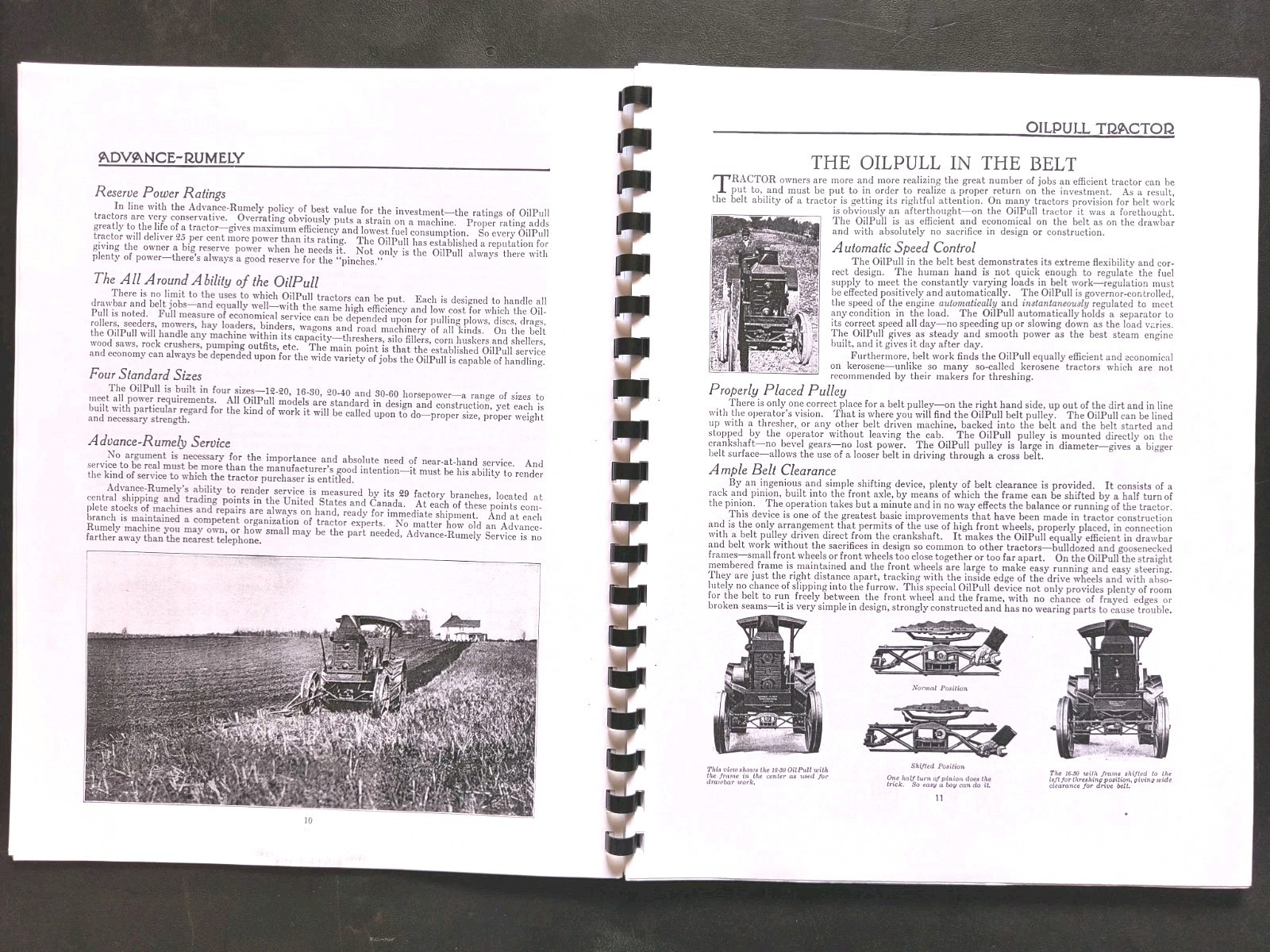 Rumley Oil Pull Tractor Dealer Brochure Owners Manual Print Advertising Reprint