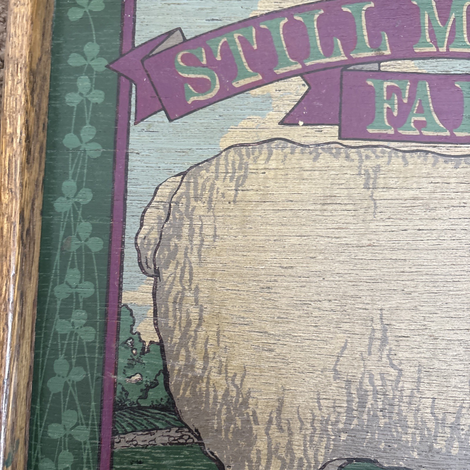 VTG Wood Farmhouse Sign/Tray Hampshire Suffolk Sheep Still Meadow Decor,13×16
