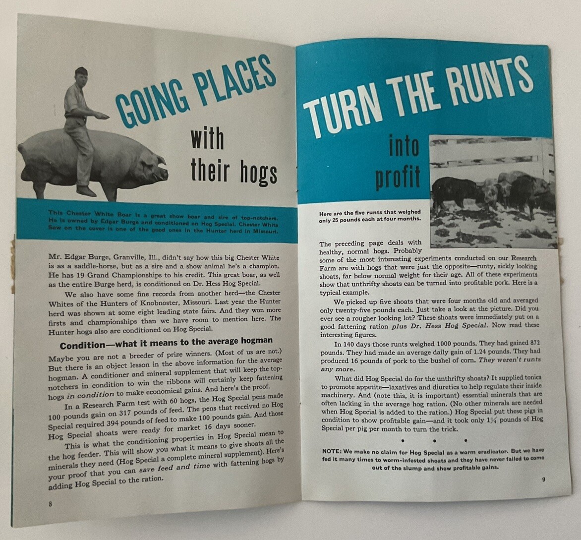 Brochure – They Went To The Top – Dr Hess & Clark Annual Catalog Ashland Ohio