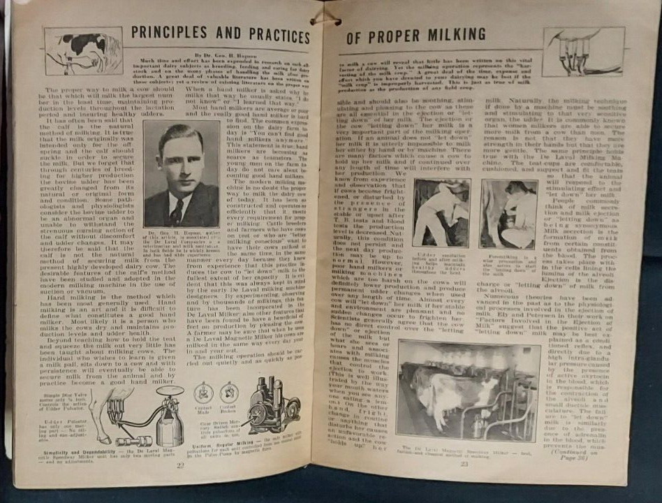 1942 De Laval Reference Year Book Cream Separators Frank Davis Greenville OH