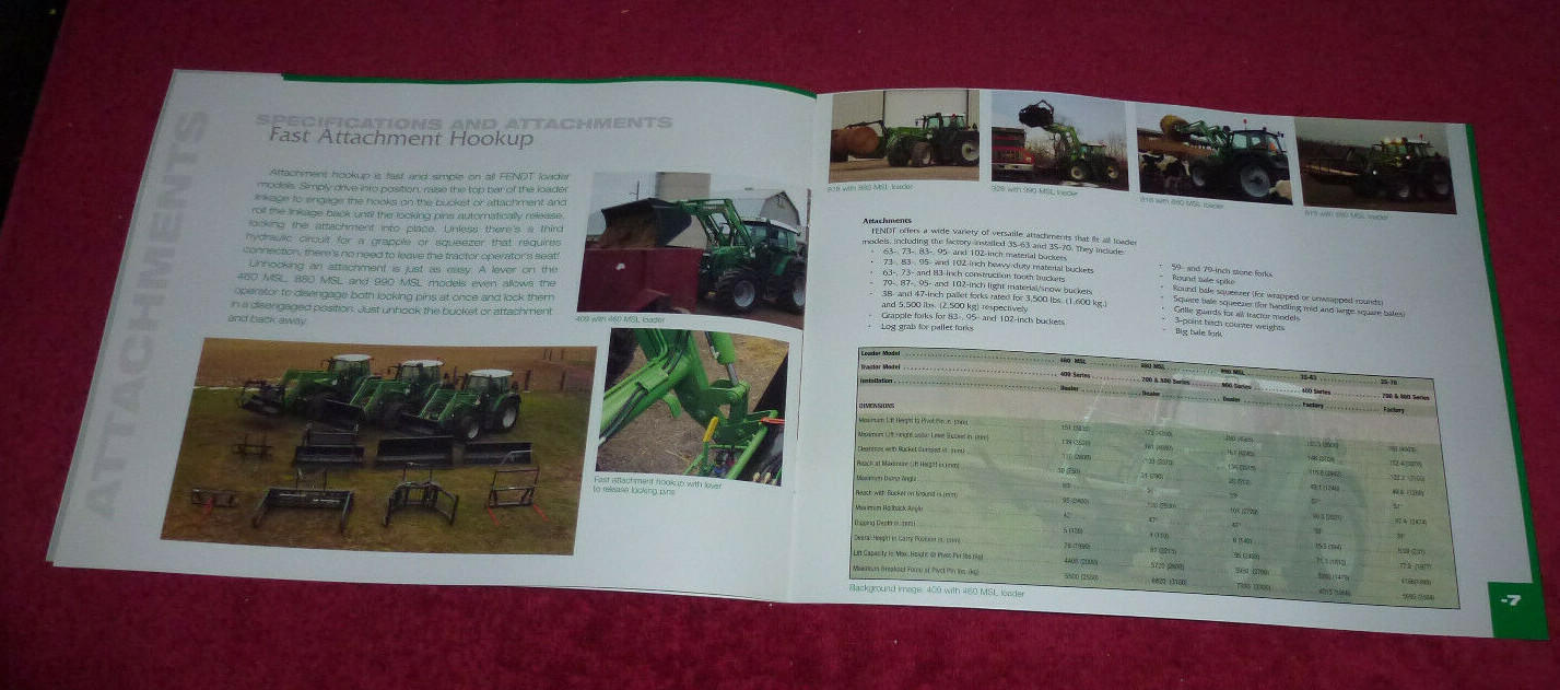 Fendt Loaders Brochure Booklet