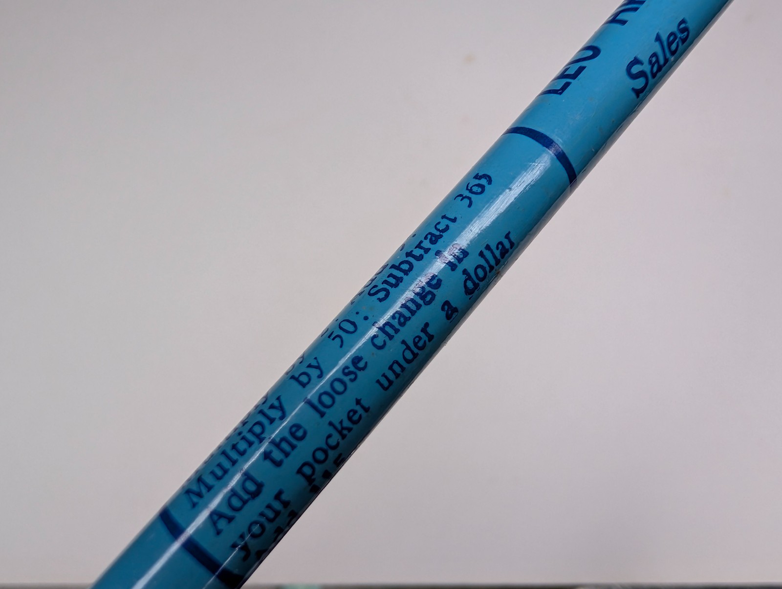 c1950s La Porte City Iowa Leo Arnett Implements Advertising Pencil Farm IA Math